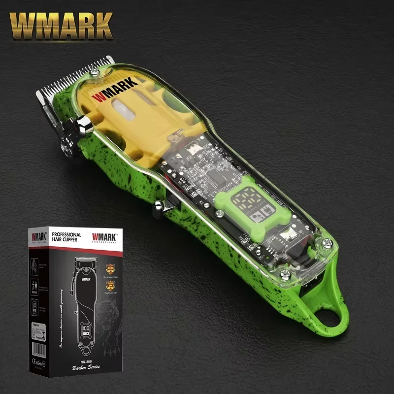 WMARK NG-408 Professional Hair Cutting Machine USB Rechargeable Hair Clippers Trimmer with Fade Blade Transparent Cover - Image 4